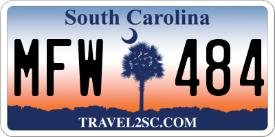 SC license plate MFW484