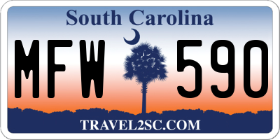 SC license plate MFW590