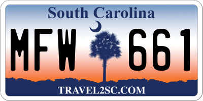 SC license plate MFW661