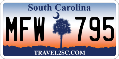 SC license plate MFW795