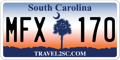 SC license plate MFX170