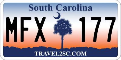 SC license plate MFX177