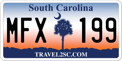 SC license plate MFX199