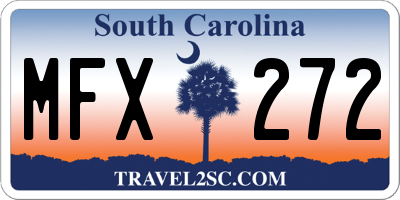SC license plate MFX272