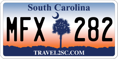 SC license plate MFX282