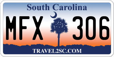 SC license plate MFX306