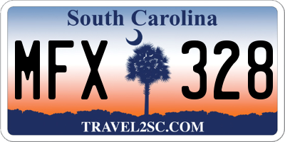 SC license plate MFX328