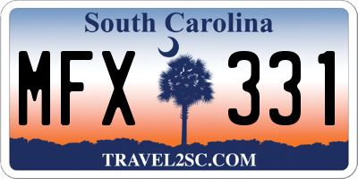 SC license plate MFX331