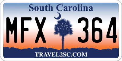SC license plate MFX364