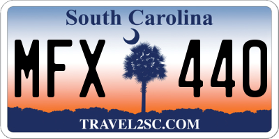 SC license plate MFX440