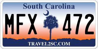 SC license plate MFX472