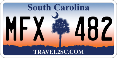 SC license plate MFX482