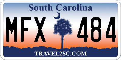 SC license plate MFX484