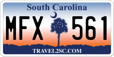 SC license plate MFX561