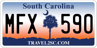 SC license plate MFX590
