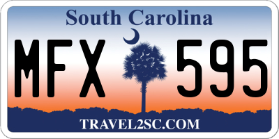 SC license plate MFX595
