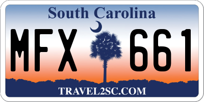 SC license plate MFX661