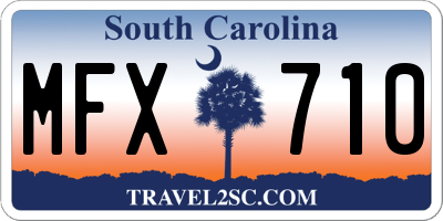 SC license plate MFX710