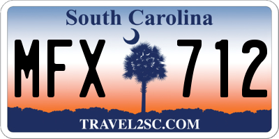 SC license plate MFX712