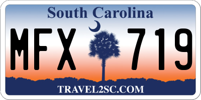 SC license plate MFX719