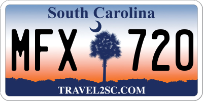 SC license plate MFX720