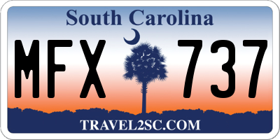 SC license plate MFX737