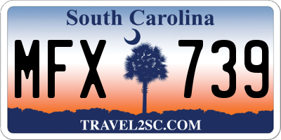 SC license plate MFX739