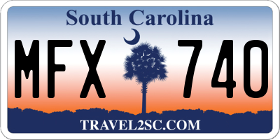 SC license plate MFX740
