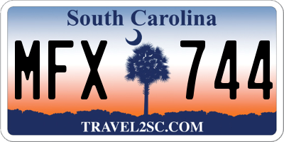 SC license plate MFX744