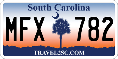 SC license plate MFX782