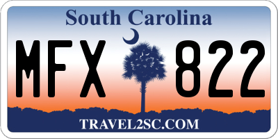 SC license plate MFX822