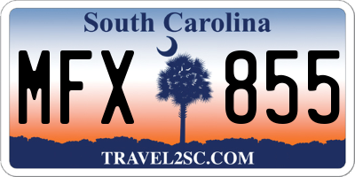 SC license plate MFX855
