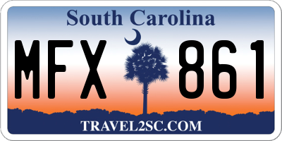 SC license plate MFX861