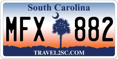 SC license plate MFX882