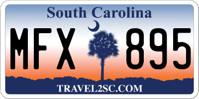 SC license plate MFX895
