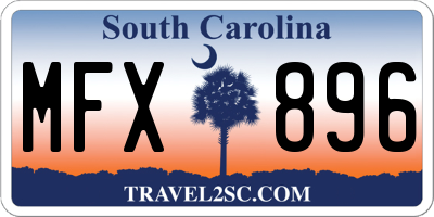 SC license plate MFX896