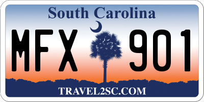 SC license plate MFX901