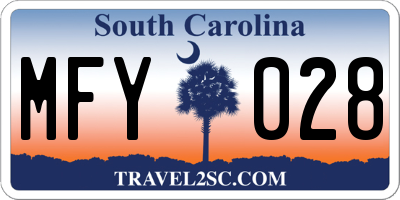SC license plate MFY028