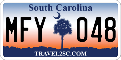 SC license plate MFY048