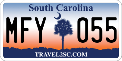 SC license plate MFY055