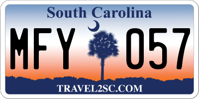 SC license plate MFY057
