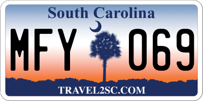 SC license plate MFY069