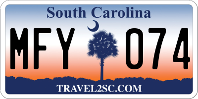 SC license plate MFY074