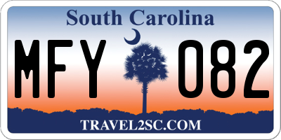 SC license plate MFY082