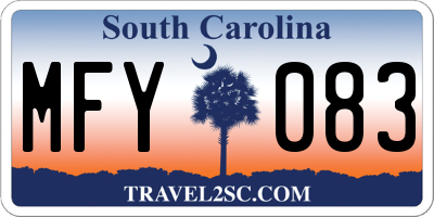 SC license plate MFY083