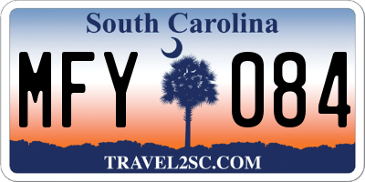 SC license plate MFY084