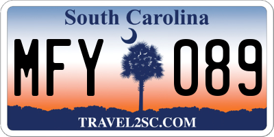 SC license plate MFY089