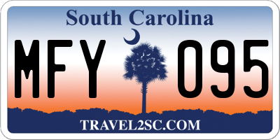 SC license plate MFY095