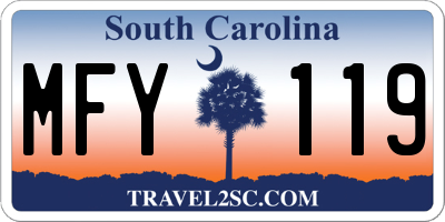 SC license plate MFY119