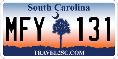 SC license plate MFY131